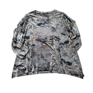 Nally & Millie Gray Patterned Top L/XL